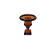 Taça Decorativa Em Cerâmica Terracota Borda Azul 12x9cm - Imagem 1