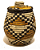 Cesto Em Fibra Natural Com Tampa 32x32x42cm - Imagem 1
