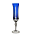 Taça De Cristal Champagne Azul Escuro 210ml Strauss - Imagem 1