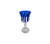 Taça De Licor Cristal Azul Escuro Strauss 80ml - Imagem 2