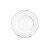 Conjunto 6 Pratos Sobremesa de Porcelana Maldivas com Fio Prata 21cm Wolff - Imagem 1