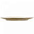 Prato Sobremesa de Porcelana Dubai Branco e Dourado 21cm Wolff - Imagem 2