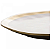 Prato Sobremesa de Porcelana Dubai Branco e Dourado 21cm Wolff - Imagem 4