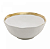 Bowl de Porcelana Dubai Branco e Dourado 15x7cm Wolff - Imagem 1