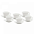 Jogo 6 Xícaras Café de Porcelana Com Pires New Bone Bambu 100ml Wolff - Imagem 1