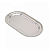 Bandeja Oval Balls de Zamac Niquelado 23x13x1cm Wolff - Imagem 1