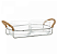 Petisqueira de Vidro Dupla com Suporte e Alça em Sisal Nature 23,5x10,5x6cm Wolff - Imagem 2
