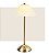 Luminária De Mesa USB Em Metal Dourado e Tecido 17x17x30cm HUBME - Imagem 1