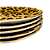 Jogo 6 Peças Prato de Sobremesa Onça Safari Porcelana 20cm Lacorte - Imagem 5