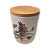Pote De Cerâmica Hermético Le Jardin 800ml Branco Com Flores - Imagem 5