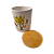 Pote De Cerâmica Hermético Le Jardin 800ml Branco Com Flores - Imagem 3