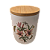 Pote De Cerâmica Hermético Le Jardin 800ml Branco Com Flores - Imagem 6