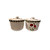 Pote De Cerâmica Hermético Le Jardin 400ml Branco Com Flores - Imagem 4