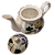 Chaleira De Cerâmica Fantasy Branco Com Flores - Imagem 2