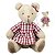 Urso Articulado Com Vestimenta Em Xadrez - Imagem 1