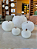 Maçã Decorativa De Vidro G Branco - Imagem 3