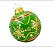 Bola De Natal Decorativa Em Resina Verde - Imagem 1