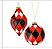 Conjunto De 2 Peças Decorativas Árvores De Natal Luxo Preto E Vermelho - Imagem 1