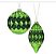 Conjunto De 2 Peças Decorativas De Natal Luxo Verde - Imagem 1