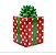 Gift Box Em Resina Vermelho e Branco - Imagem 1