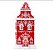 Casinha De Natal Em Resina Vermelho - Imagem 1