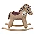 Balanço De Madeira De Cavalo Pé De Pano e Urso Plush Com Música - Imagem 3