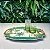 Bandeja De Resina Com Borda Bambu e Desenho Branco e Verde 50,5x36cm - Imagem 4