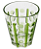 Jogo De 6 Peças De Copos Baixos Em Acrílico Com Detalhe Bola Com Listra Verde 414ml - Imagem 1