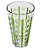 Jogo De 6 Peças De Copos Altos Em Acrílico Com Detalhe Bola Com Listra Verde 630ml - Imagem 1