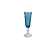 Jogo De 6 Taças Para Champanhe Sextavatadas Em Acrílico Azul e Transparente 170ml - Imagem 1