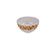 Jogo De 6 Bowls Em Resina Borda Tranças Branco e Laranja 15x8cm - Imagem 1
