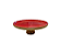 Sousplat Em Cerâmica Com Base De Madeira Rogue Vermelho Terroso 33x13cm - Imagem 1
