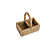 Porta Adoçante Em Rattan Natural Com Alça 11x7x12cm - Imagem 1