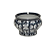 Cachepot Redondo Em Porcelana Estampado Azul Escuro e Branco - Imagem 2