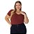 Blusa Malwee Manga Curta em Viscose Plus Size - Imagem 16