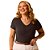 Blusa Malwee Manga Curta em Viscose Plus Size - Imagem 16
