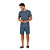 Pijama Cor Com Amor Masculino Liganete - Imagem 1