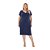 Vestido Lisamour Manga Curta Plus Size - Imagem 3