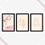 Kit 03 quadros love minimalista com flor - Imagem 3