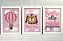 Kit 03 Quadros para Quarto de Bebê - Rosa - Imagem 4