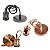 Pendente Decoração Vintage Retrô Soquete Bocal E27 Metal Tampa Suporte De Teto Decorativa e Fio Cabo PP Com Tecido - Imagem 1