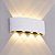 Luminária Balizador Arandela Sobrepor SMD LED 12W Bivolt Cor Da Luz Branco Quente Com 8 Fachos de Luz Para Paredes - Imagem 2