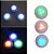 Kit 3 Spots Luminárias Lâmpadas Redondas Sem Fio RGB Coloridas Multicolor Led Com Controle Remoto Para Paredes Armários - Imagem 6