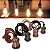 Pendente Rústico Retrô De Metal Decorativo 2M Soquete Bocal E27 Com Fio Cabo Tecido Com Tampa Canopla Suporte Para Teto - Imagem 1