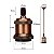 Pendente Rústico Retrô De Metal Decorativo 2M Soquete Bocal E27 Com Fio Cabo Tecido Com Tampa Canopla Suporte Para Teto - Imagem 2