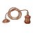Pendente Rústico Retrô De Metal Decorativo 2M Soquete Bocal E27 Com Fio Cabo Tecido Com Tampa Canopla Suporte Para Teto - Imagem 6