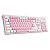 TECLADO MECÂNICO GAMER HADES ROSA E BRANCO SWITCH AZUL LED - Imagem 4