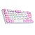 TECLADO GAMER REDRAGON DAKSA BRANCO E ROSA - Imagem 3