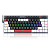 TECLADO MECANICO GAMER MAGIC-WAND RGB PRETO, BRANCO E VERMELHO SWITCH BROWN - Imagem 1