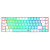 Teclado Sem Fio Redragon Castor Pro Branco com Menta RGB Mecânico 65% com Switch Gentle Mine - Imagem 1